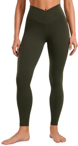 CRZ YOGA Womens Butterluxe Crossover High Waist Workout Leggings 28" - Criss Cross Full Length Gym Lounge Athletic Yoga Pants