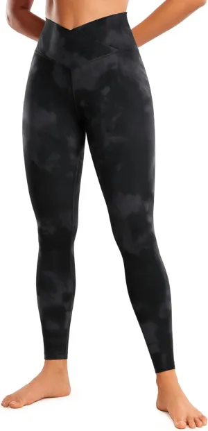 CRZ YOGA Womens Butterluxe Crossover High Waist Workout Leggings 28" - Criss Cross Full Length Gym Lounge Athletic Yoga Pants