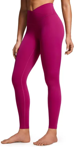 CRZ YOGA Womens Butterluxe Crossover High Waist Workout Leggings 28" - Criss Cross Full Length Gym Lounge Athletic Yoga Pants