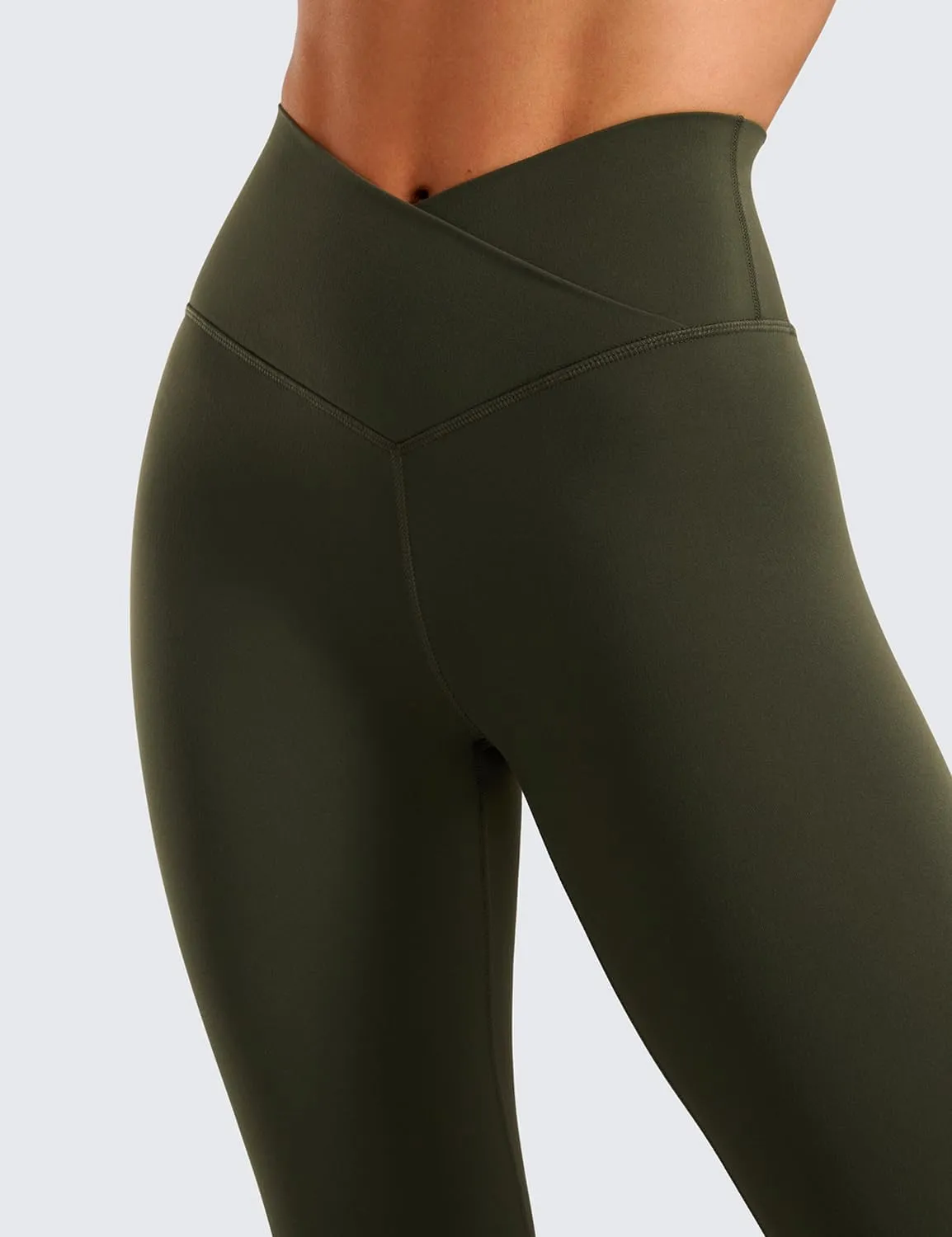 CRZ YOGA Womens Butterluxe Crossover High Waist Workout Leggings 28" - Criss Cross Full Length Gym Lounge Athletic Yoga Pants
