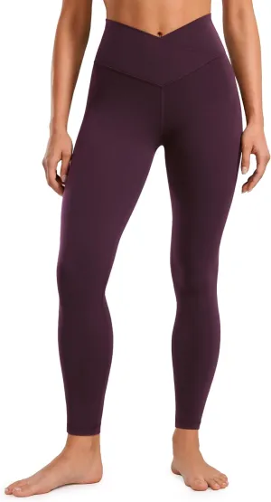 CRZ YOGA Womens Butterluxe Crossover High Waist Workout Leggings 28" - Criss Cross Full Length Gym Lounge Athletic Yoga Pants