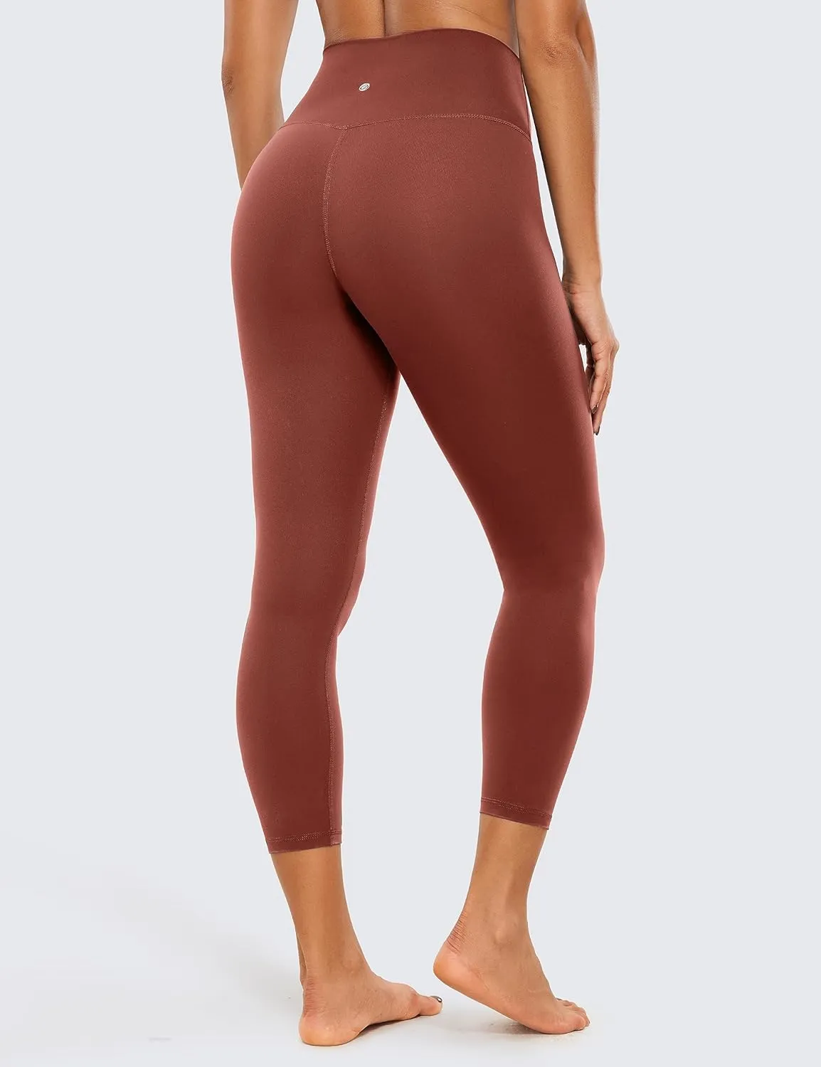 CRZ YOGA Womens Butterluxe Crossover Workout Capri Leggings 23 Inches - High Waist V Cross Crop Gym Yoga Pants