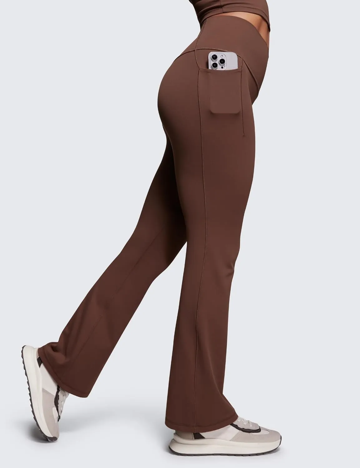 CRZ YOGA Womens Butterluxe High Waist Flare Pants 31.5" - Yoga Bootcut with Side Pockets Wide Leg Lounge Casual