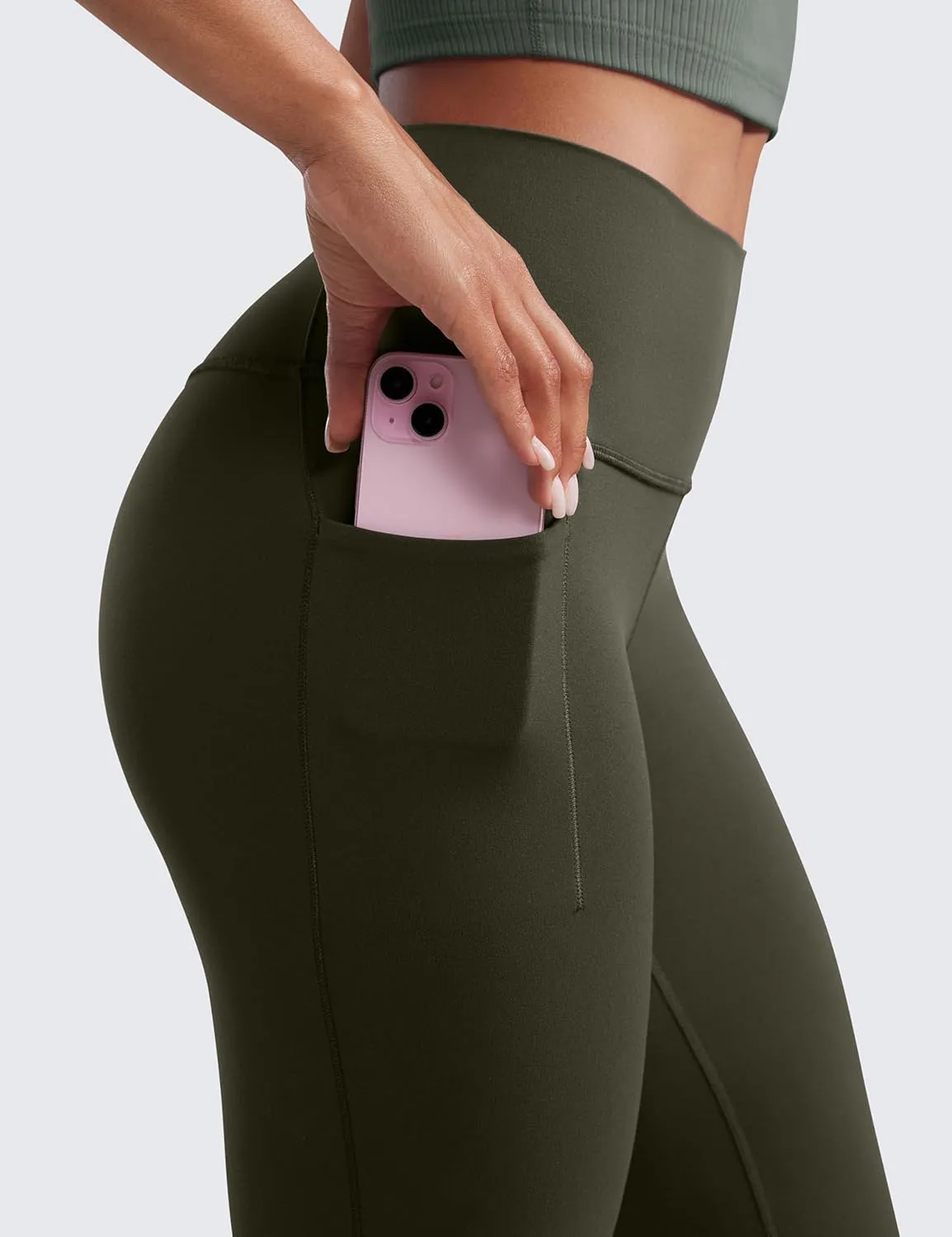 CRZ YOGA Womens Butterluxe High Waist Flare Pants 31.5" - Yoga Bootcut with Side Pockets Wide Leg Lounge Casual
