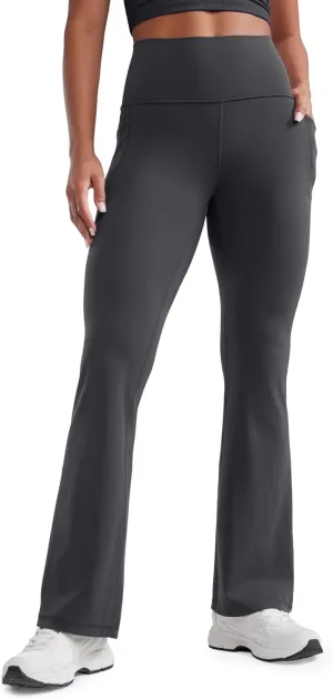 CRZ YOGA Womens Butterluxe High Waist Flare Pants 31.5" - Yoga Bootcut with Side Pockets Wide Leg Lounge Casual
