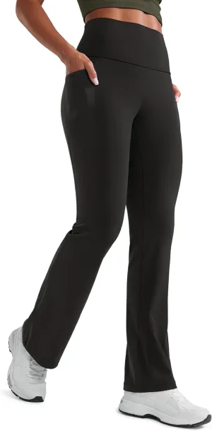 CRZ YOGA Womens Butterluxe High Waist Flare Pants 31.5" - Yoga Bootcut with Side Pockets Wide Leg Lounge Casual