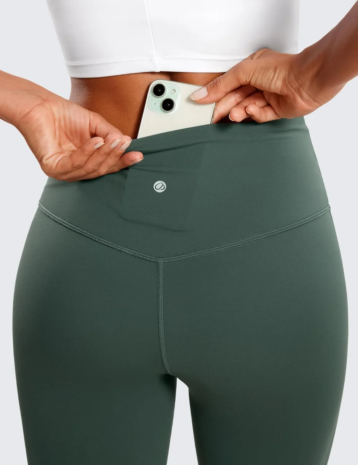 CRZ YOGA Womens Butterluxe High Waisted Flare Capris Leggings 23" - Bootcut Yoga Pants Cropped Lounge Casual Comfy
