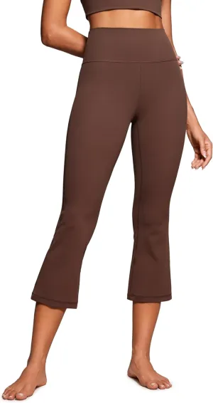 CRZ YOGA Womens Butterluxe High Waisted Flare Capris Leggings 23" - Bootcut Yoga Pants Cropped Lounge Casual Comfy