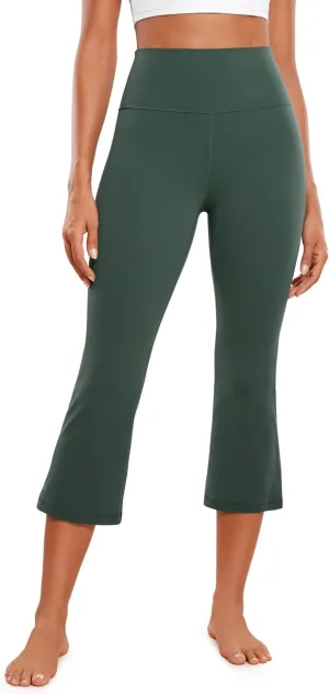 CRZ YOGA Womens Butterluxe High Waisted Flare Capris Leggings 23" - Bootcut Yoga Pants Cropped Lounge Casual Comfy