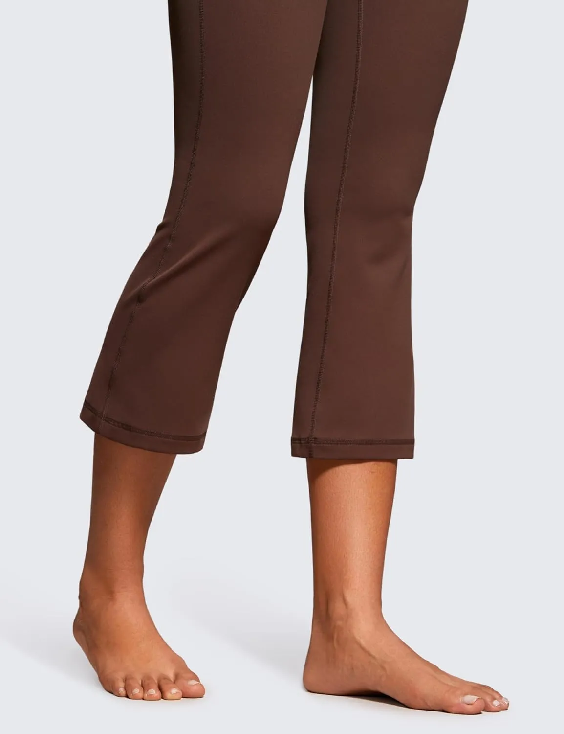 CRZ YOGA Womens Butterluxe High Waisted Flare Capris Leggings 23" - Bootcut Yoga Pants Cropped Lounge Casual Comfy