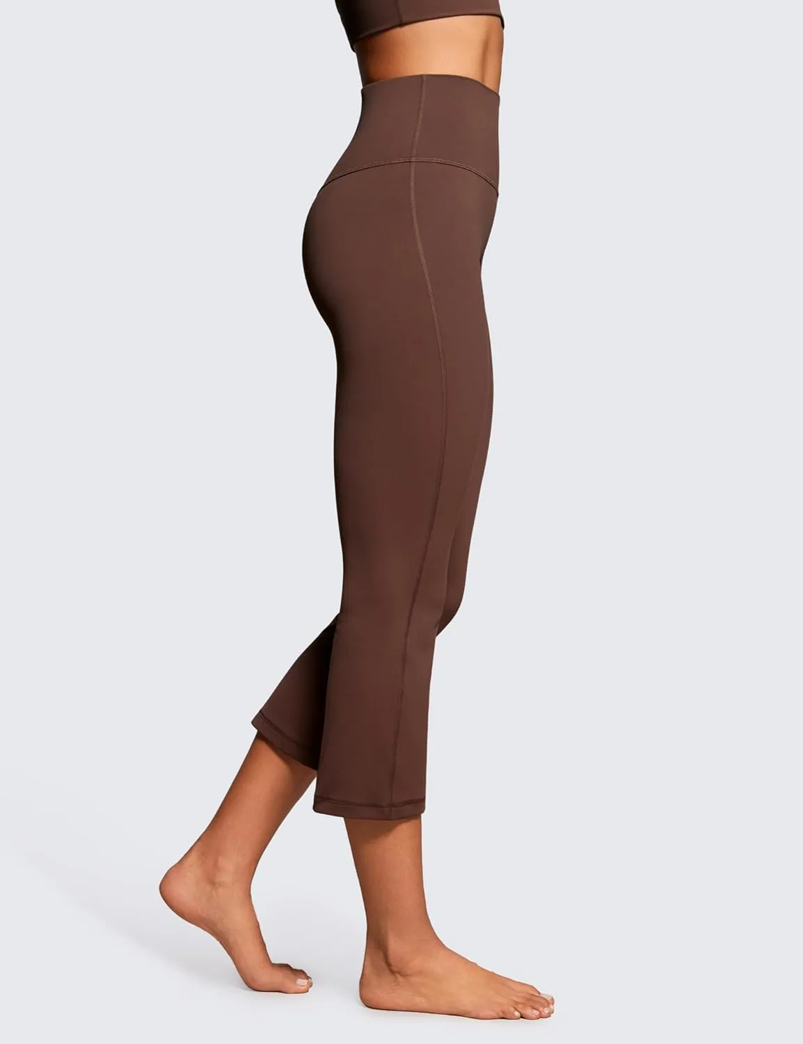 CRZ YOGA Womens Butterluxe High Waisted Flare Capris Leggings 23" - Bootcut Yoga Pants Cropped Lounge Casual Comfy