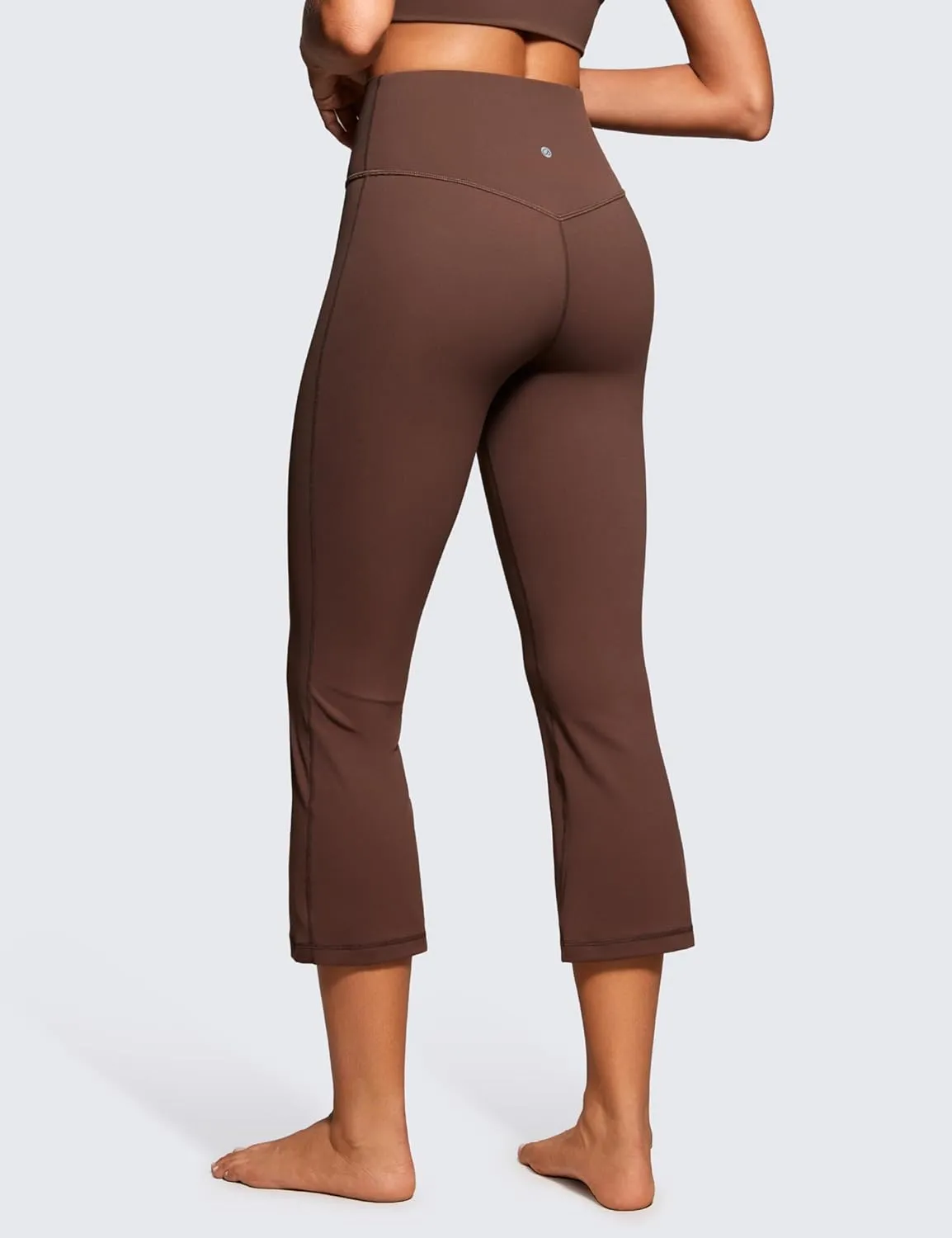 CRZ YOGA Womens Butterluxe High Waisted Flare Capris Leggings 23" - Bootcut Yoga Pants Cropped Lounge Casual Comfy