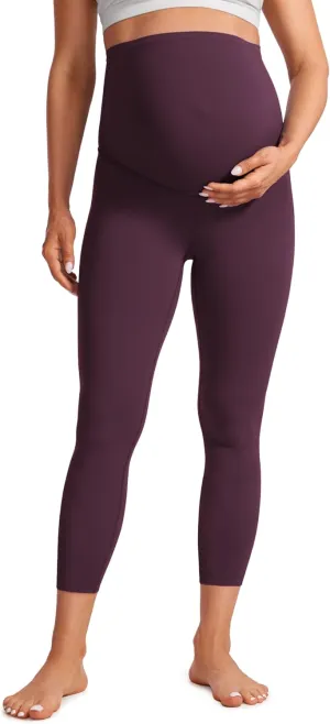 CRZ YOGA Womens Butterluxe Maternity Capris Leggings 23" - Workout Active Yoga Crop Pants Over The Belly Pregnancy Soft