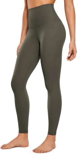 CRZ YOGA Women's Butterluxe Super High Waisted Workout Leggings 28 Inches -Over Belly Buttery Soft Full Length Yoga Pants