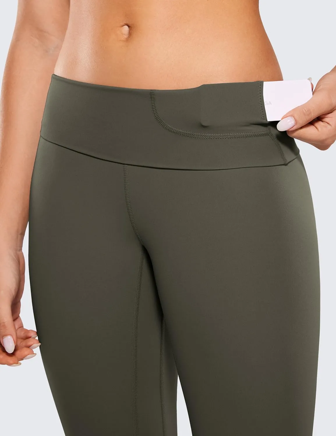 CRZ YOGA Women's Butterluxe Super High Waisted Workout Leggings 28 Inches -Over Belly Buttery Soft Full Length Yoga Pants