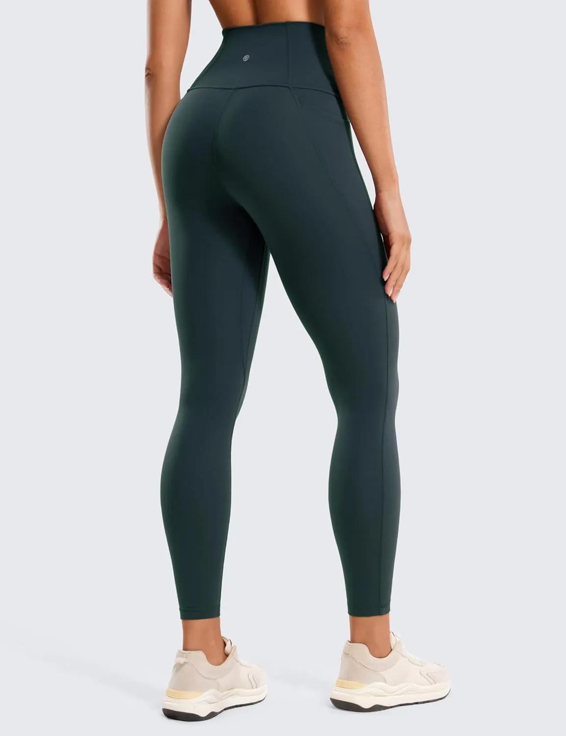 CRZ YOGA Womens Butterluxe Workout Leggings 25 Inches - High Waisted Gym Yoga Pants with Pockets Buttery Soft