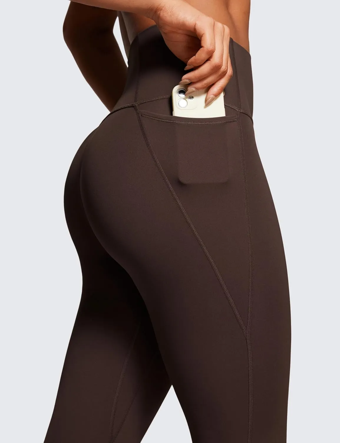 CRZ YOGA Womens Butterluxe Workout Leggings 25 Inches - High Waisted Gym Yoga Pants with Pockets Buttery Soft
