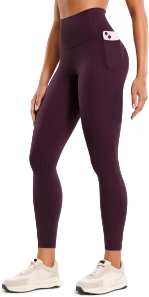 CRZ YOGA Womens Butterluxe Workout Leggings 25 Inches - High Waisted Gym Yoga Pants with Pockets Buttery Soft