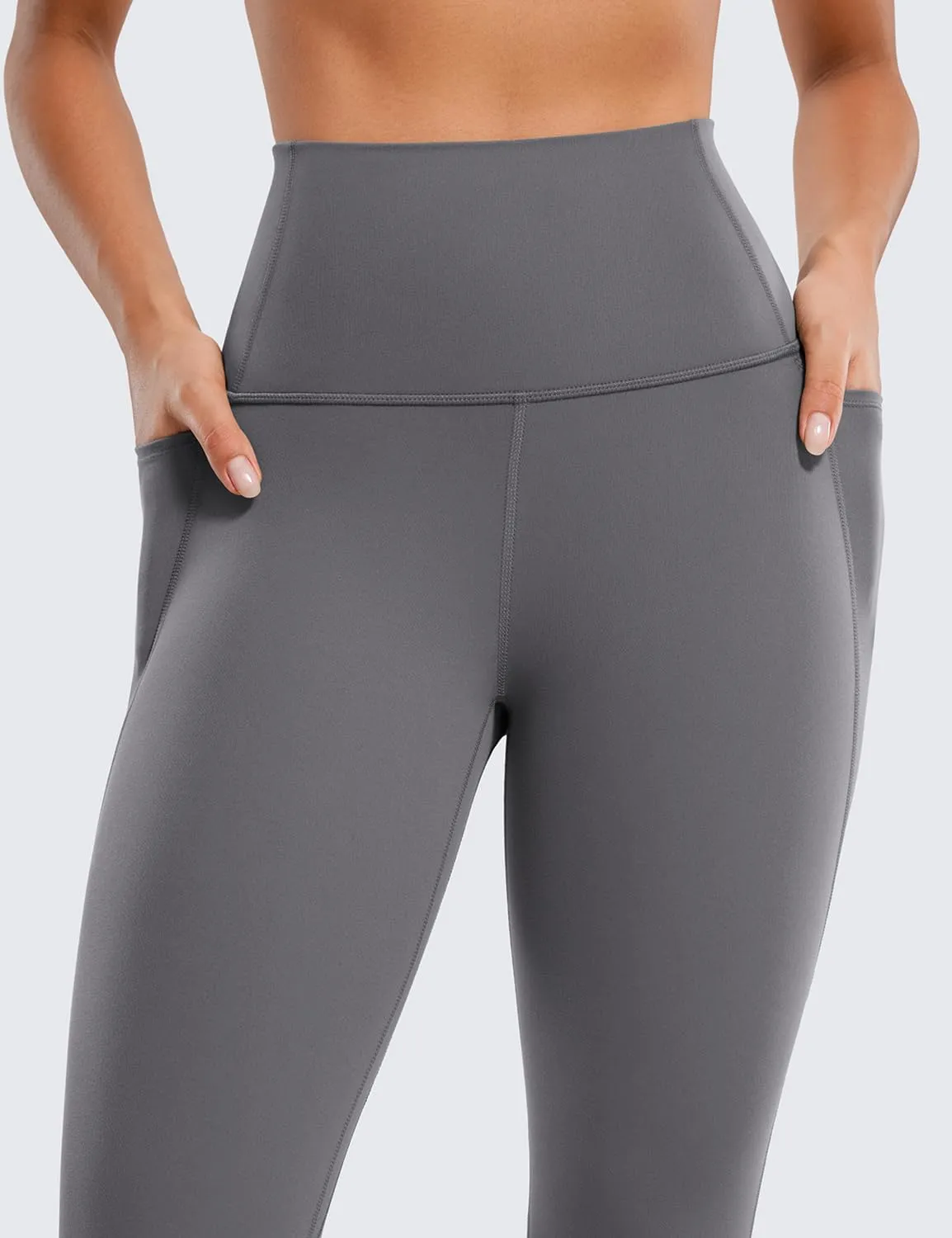 CRZ YOGA Womens Butterluxe Workout Leggings 25 Inches - High Waisted Gym Yoga Pants with Pockets Buttery Soft