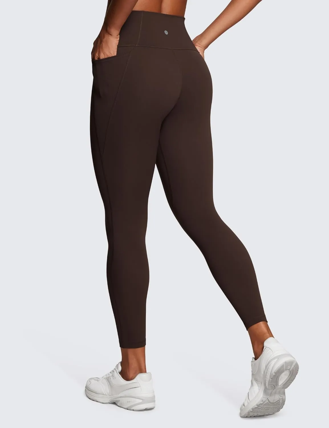 CRZ YOGA Womens Butterluxe Workout Leggings 25 Inches - High Waisted Gym Yoga Pants with Pockets Buttery Soft