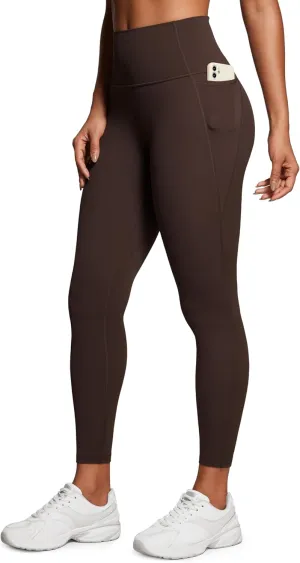 CRZ YOGA Womens Butterluxe Workout Leggings 25 Inches - High Waisted Gym Yoga Pants with Pockets Buttery Soft