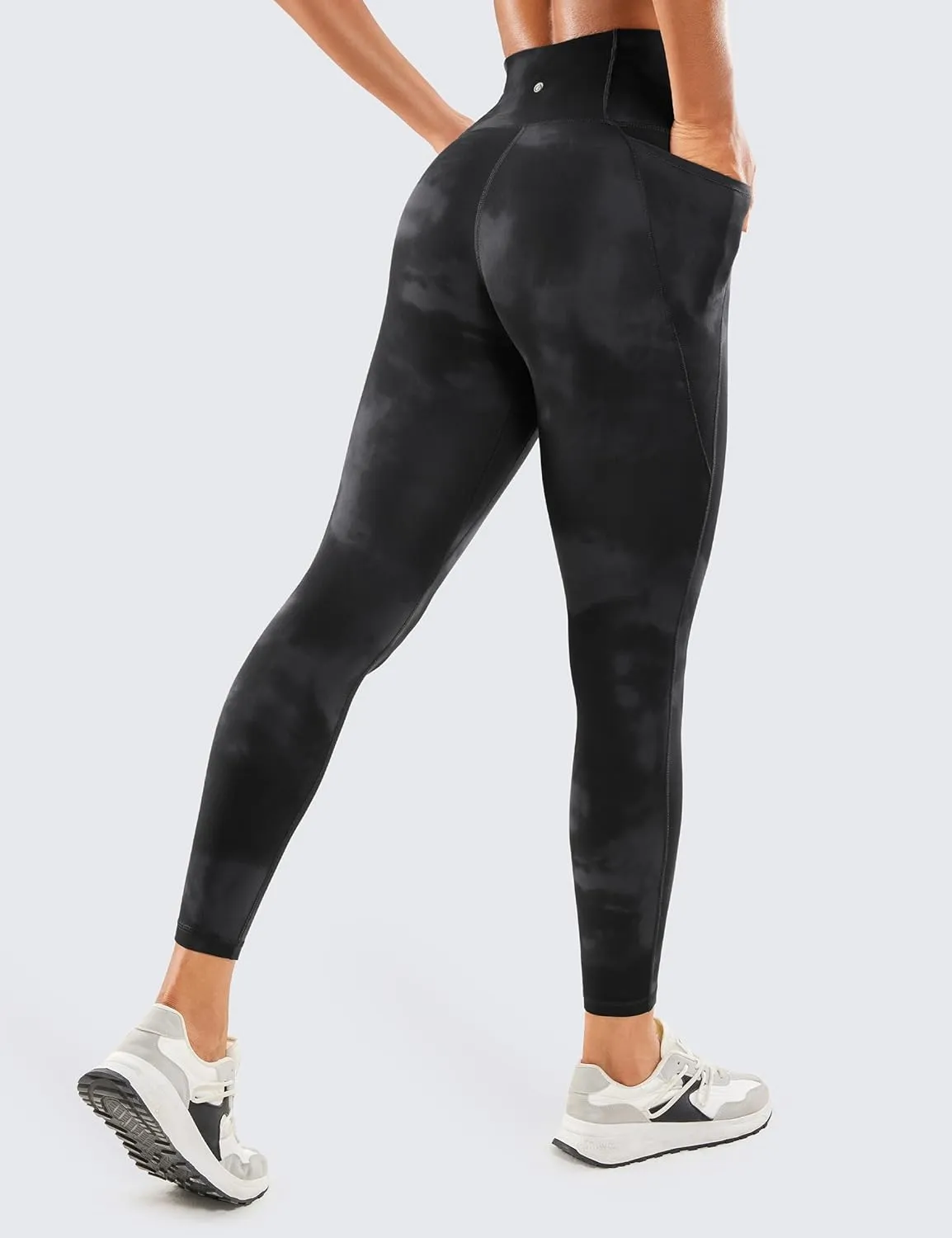 CRZ YOGA Womens Butterluxe Workout Leggings 25 Inches - High Waisted Gym Yoga Pants with Pockets Buttery Soft