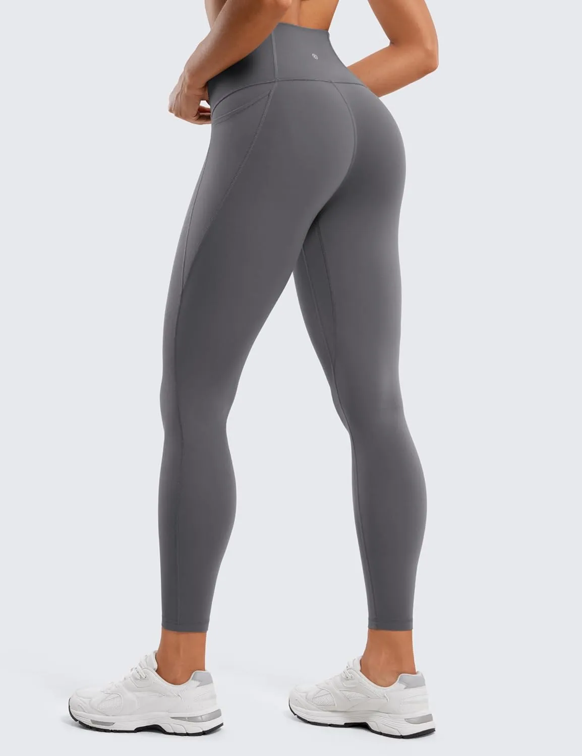 CRZ YOGA Womens Butterluxe Workout Leggings 25 Inches - High Waisted Gym Yoga Pants with Pockets Buttery Soft