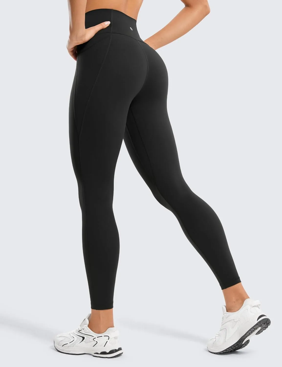 CRZ YOGA Womens Butterluxe Workout Leggings 25 Inches - High Waisted Gym Yoga Pants with Pockets Buttery Soft