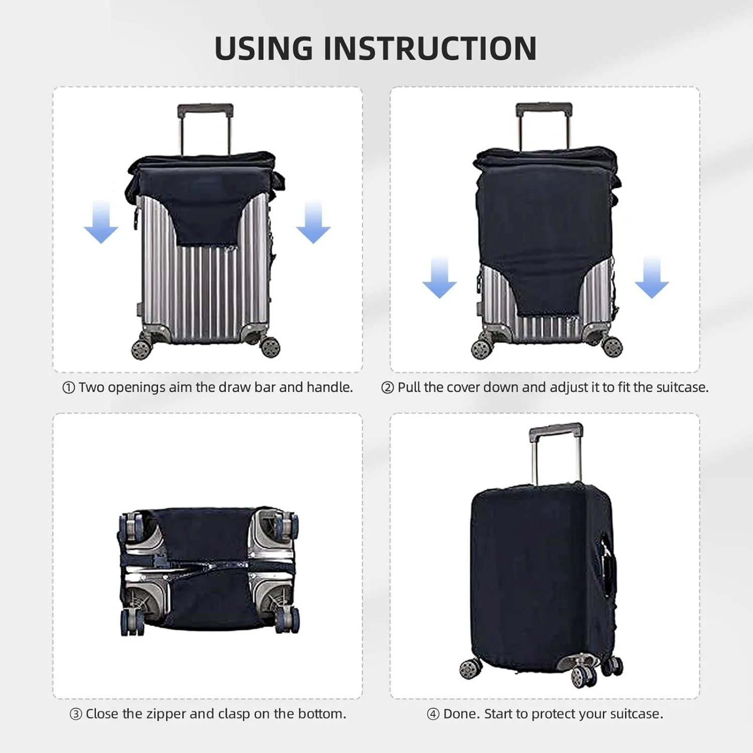 Cute Cow Pattern Luggage Protector,Scratch Travel Suitcase Cover Suitcase Fits 18-32 Inch Luggage