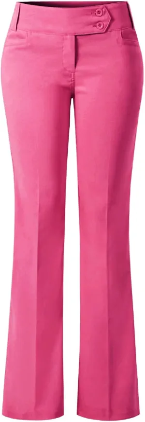 Design by Olivia Women's Ultra Stretch Comfy Millennium Bootcut Dress Pants Work Business Office Trousers