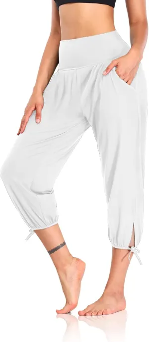 DIBAOLONG Womens Yoga Pants Capri Loose Workout Sweatpants Comfy Lounge Joggers with Pockets