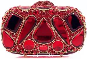 DJBM Women Evening Clutch Crystal Shoulder Bag Sparkly Deluxe Diamond Handbag Purse for Prom Birthday Reunion
