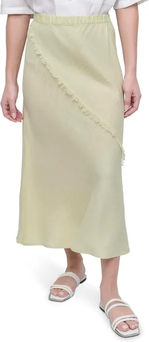 DKNY Women's Lightweight Linen Midi Skirt