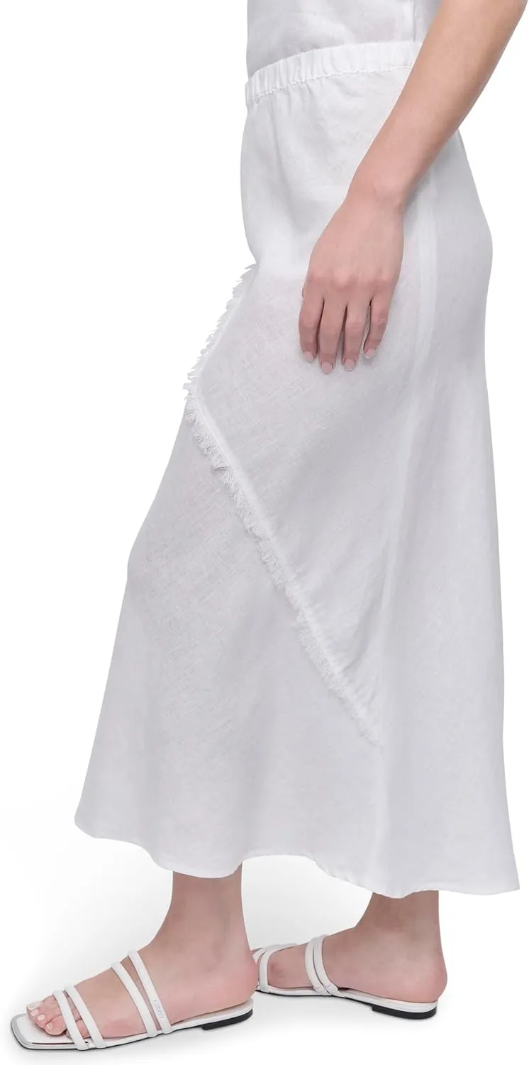 DKNY Women's Lightweight Linen Midi Skirt