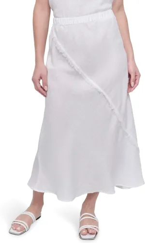 DKNY Women's Lightweight Linen Midi Skirt