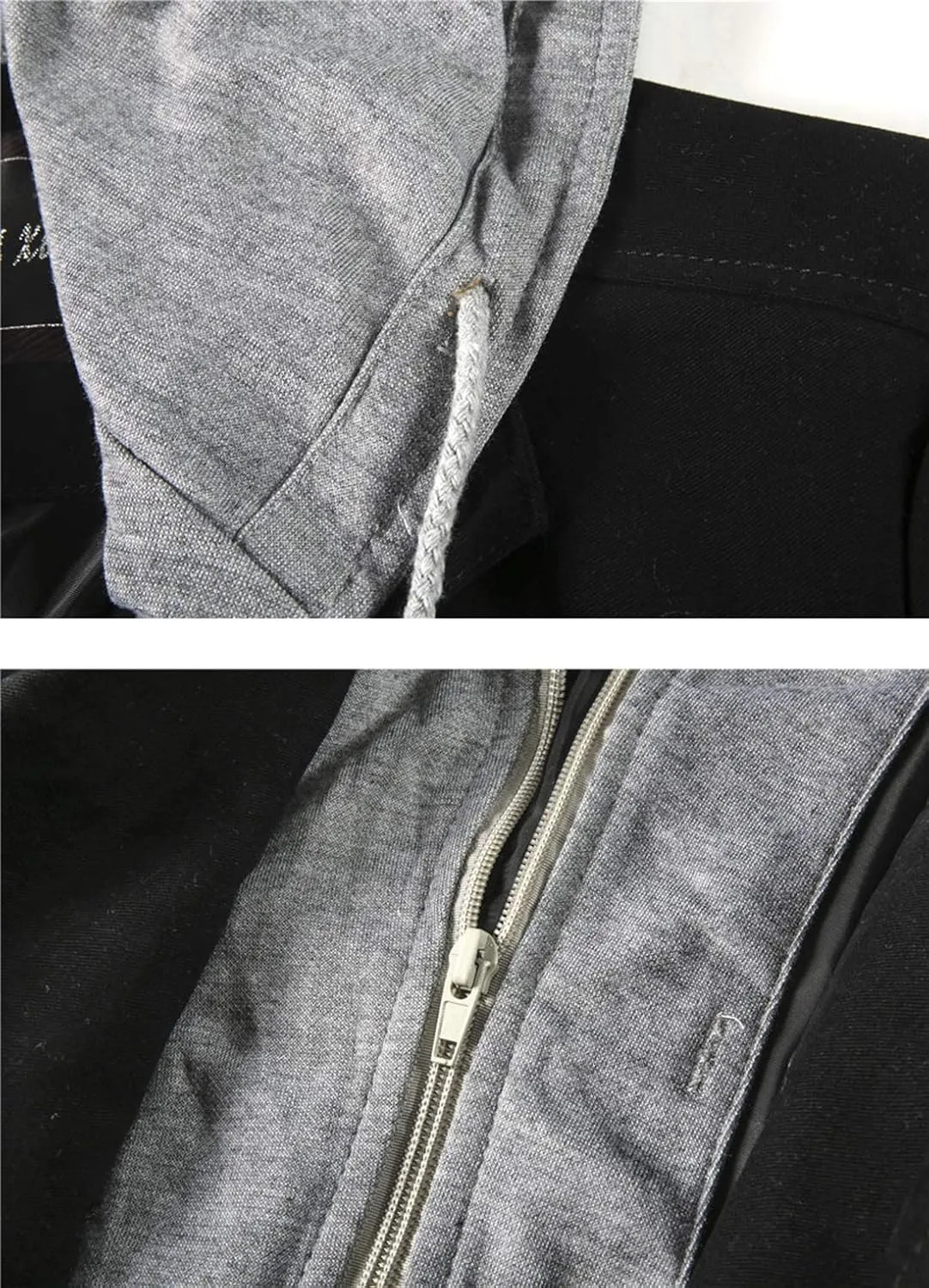 ebossy Man's Stylish Detachable Hooded Slim 2 Button Casual Blazer Jacket