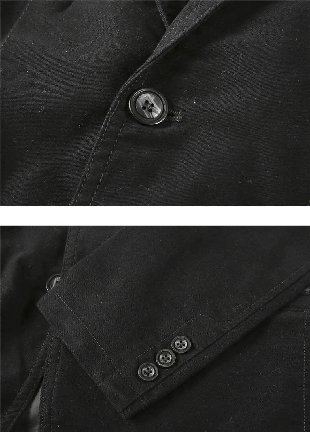 ebossy Man's Stylish Detachable Hooded Slim 2 Button Casual Blazer Jacket