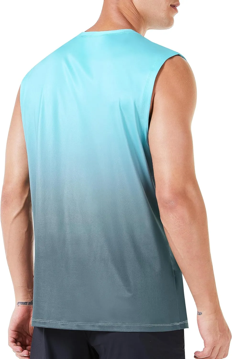 EZRUN Men's Sleeveless Shirt Quick Dry Workout Swim Shirt Gym Muscle Athletic Beach Tank Top Big and Tall