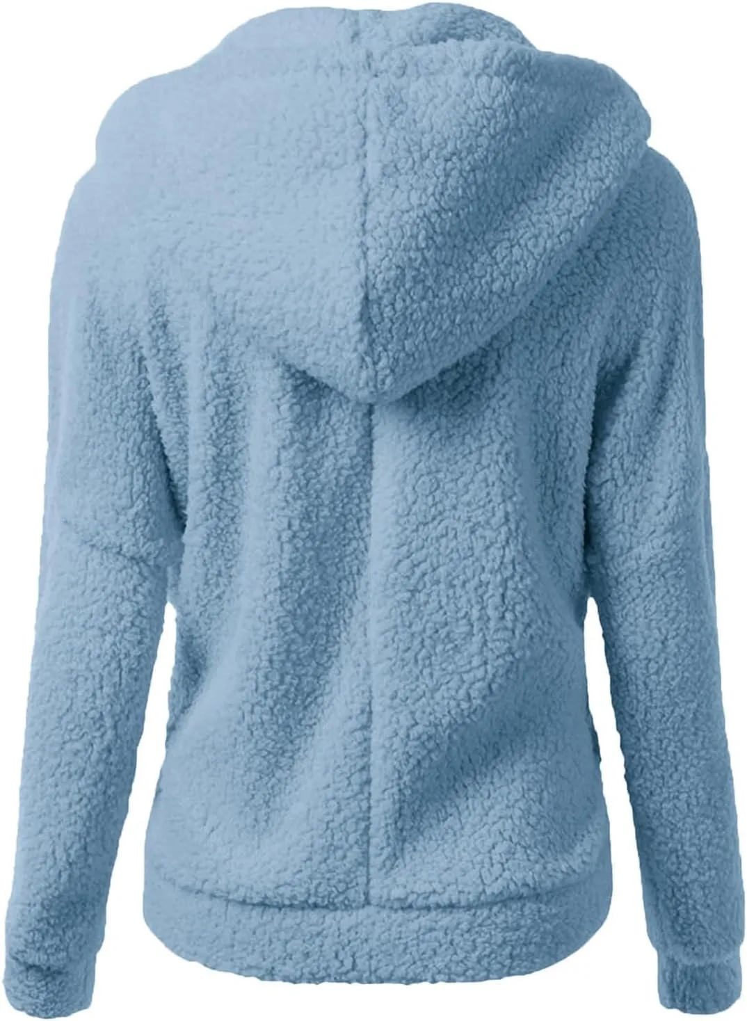 Fleece Jacket Women Plus Size Sherpa Jacket Warm Fuzzy Zip Up Hoodie Comfy Winter Coats Oversized Outerwear