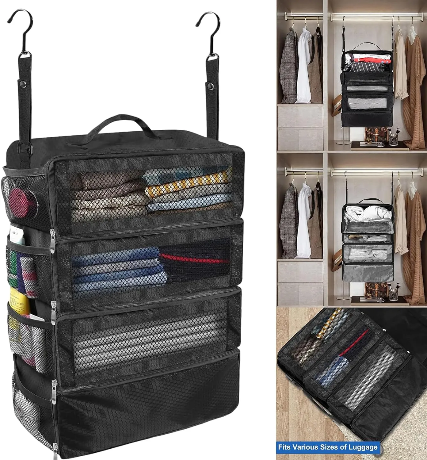 Foldable Travel Clothes Storage Bag Unique Foldable Clothing Storage Bag With Multiple Sections For Neat Arrangement