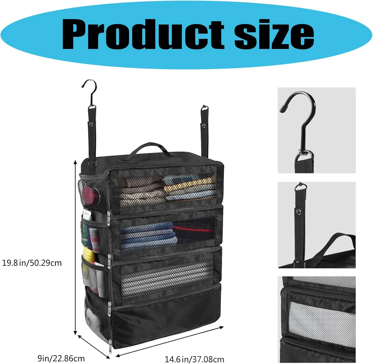 Foldable Travel Clothes Storage Bag Unique Foldable Clothing Storage Bag With Multiple Sections For Neat Arrangement