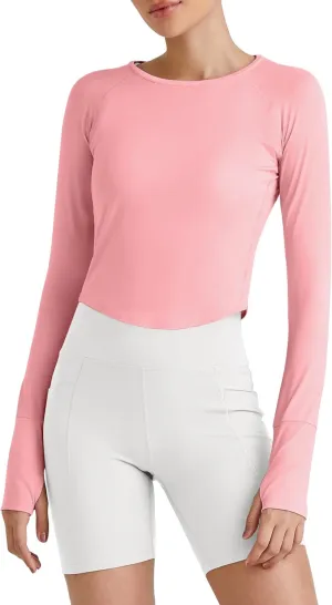 G4Free UPF 50  Rash Guard for Women Long Sleeve Workout Tops Lightweight Sun Shirts UV Protection Athletic Hiking