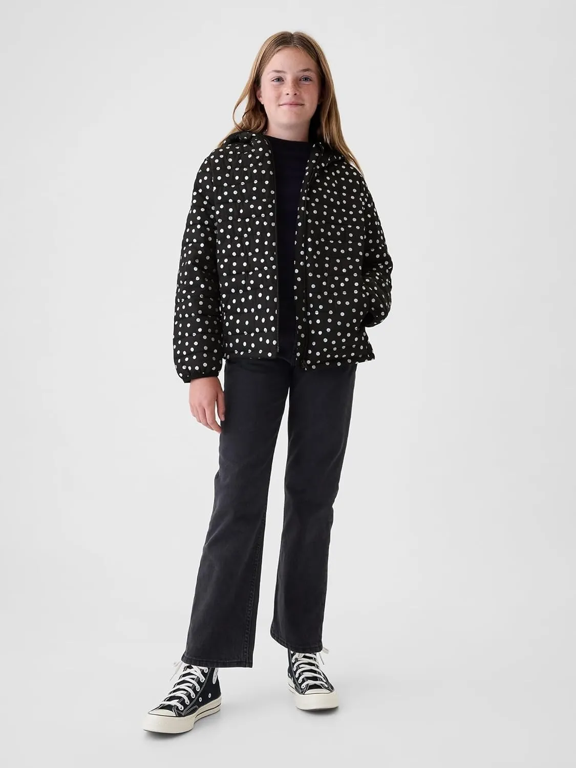 GAP Girls' Logo Lightweight Puffer Jacket