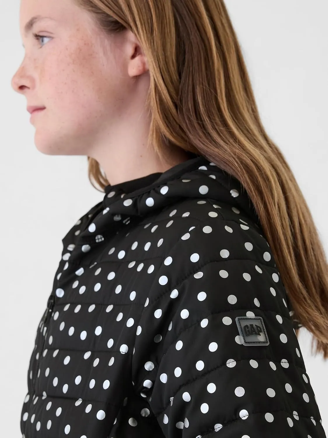GAP Girls' Logo Lightweight Puffer Jacket