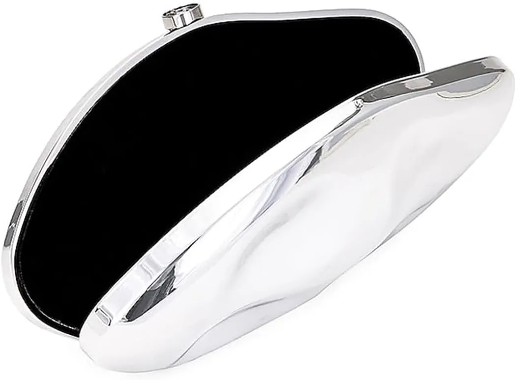 Geometric Acrylic Evening Clutch Purse for Women Metal Chains Unique Handbag for Wedding Party Prom