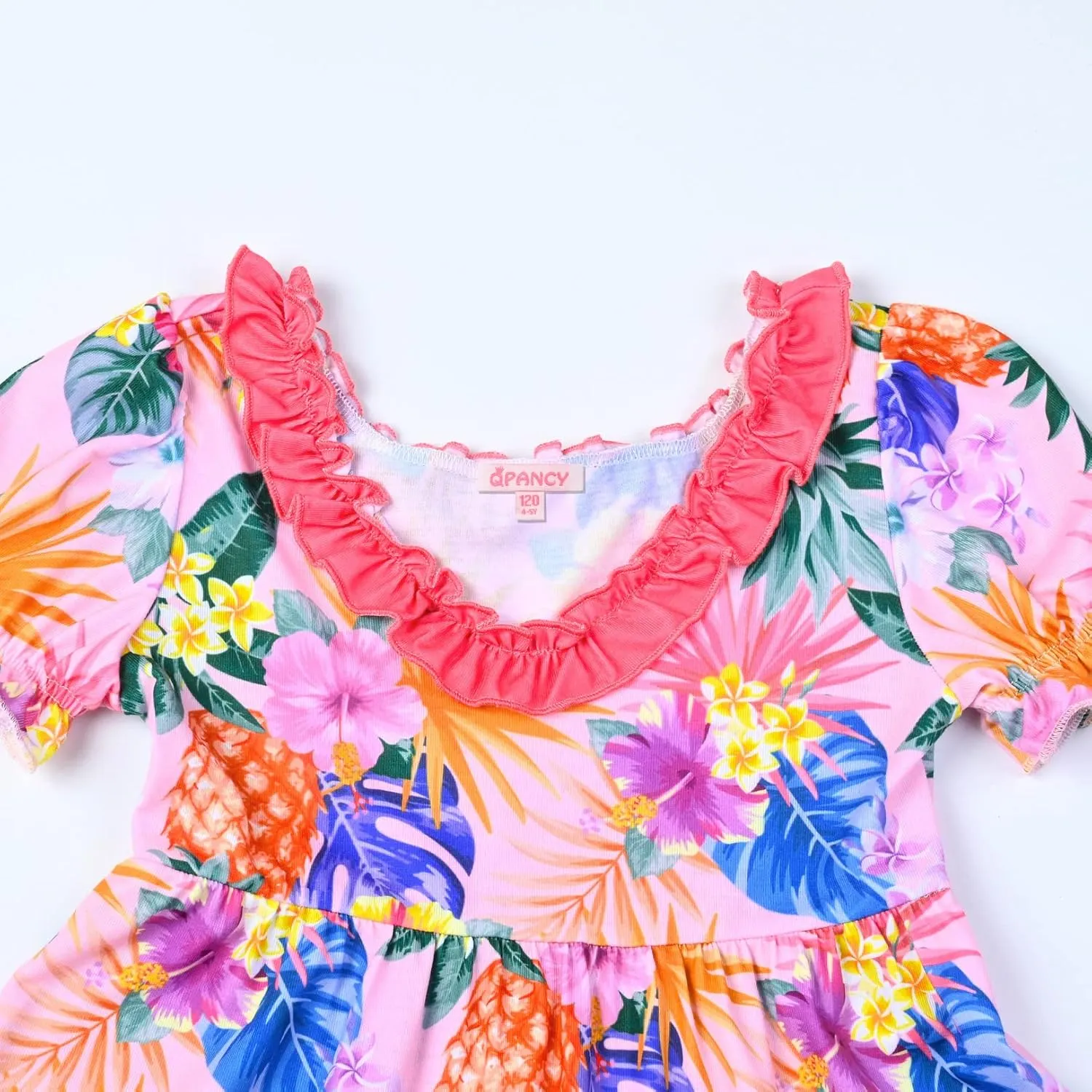 Girls Unicorn Dresses Summer Swing Short Sleeve Casual Clothes for Little Kids