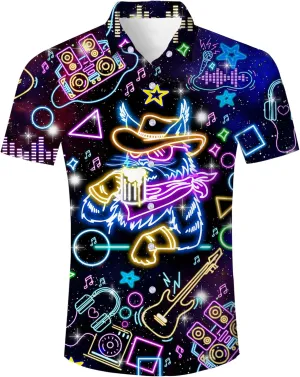 Goodstoworld Men's Novelty Hawaiian Button Down Shirts