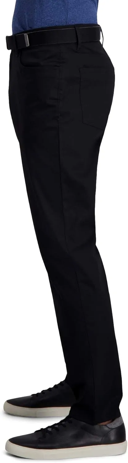 Haggar Men's The Active Series Slim Fit Flat Front Pant