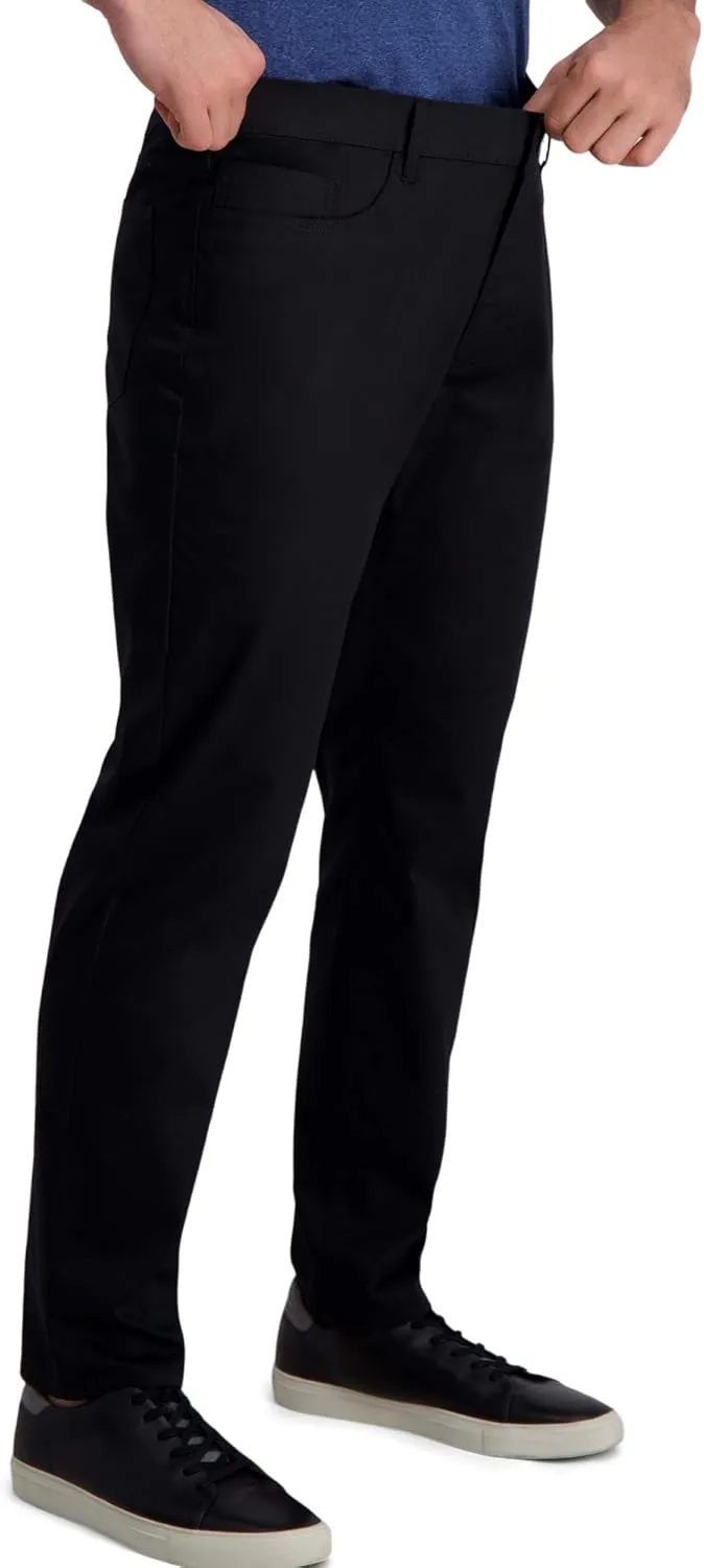 Haggar Men's The Active Series Slim Fit Flat Front Pant