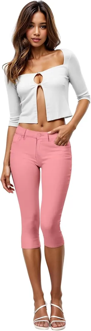 Hybrid & Company Womens Hyper Ultra Stretch Comfy Skinny Leg Work Casual Pants